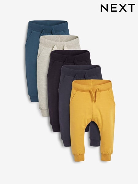 Blue/Black/Yellow Joggers 5 Pack (3mths-7yrs) (940733) | € 38 - € 44