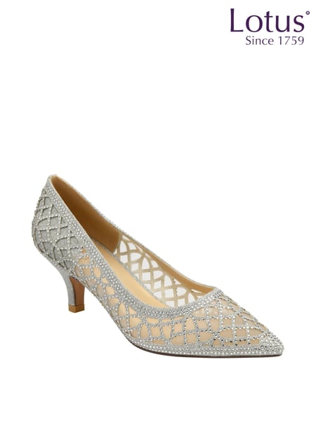 Lotus Silver Diamante Pointed Toe Court Shoes (963010) | € 54
