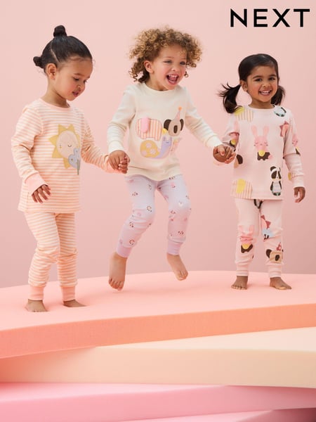 Pastel Character Long Sleeve Snuggle Pyjamas 3 Pack (9mths-16yrs) (964136) | € 38 - € 47