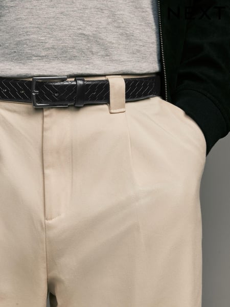 Black Faux Leather Weave Belt (965159) | € 8