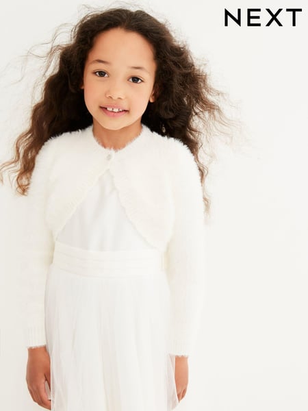 Ecru White Fluffy Shrug Cardigan (12mths-16yrs) (969842) | € 26 - € 33
