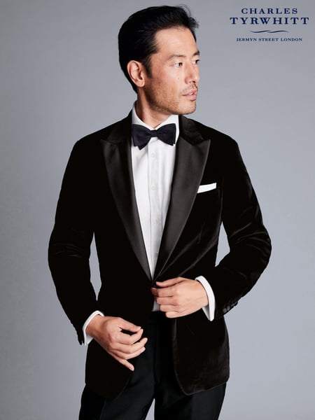 Charles Tyrwhitt Black Classic Fit 100% Cotton Italian Jacket (970903) | € 390