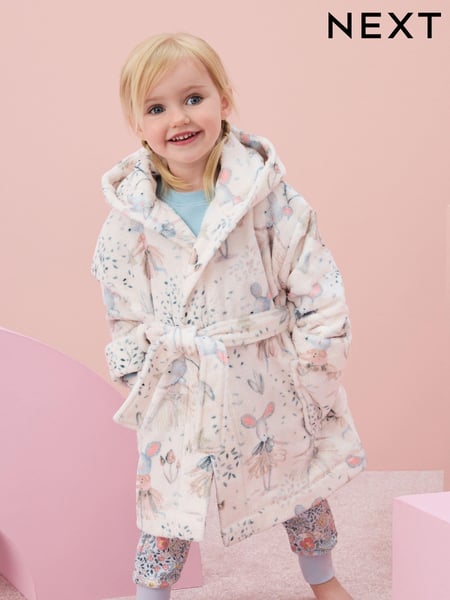 Cream Mouse Fairy Soft Touch Fleece Dressing Gown (9mths-10yrs) (974570) | € 14 - € 18