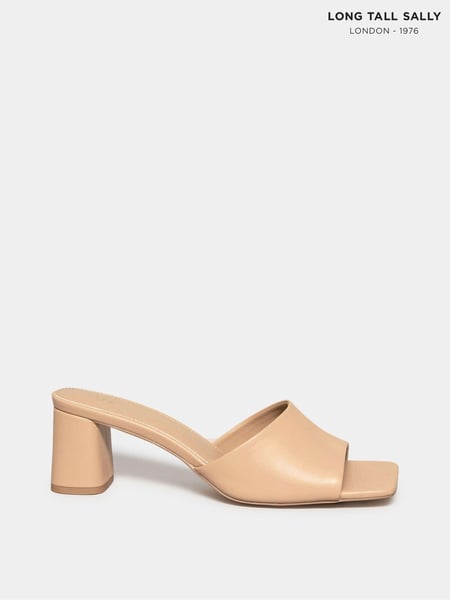 Long Tall Sally Natural Block Heel Mules (975075) | € 78