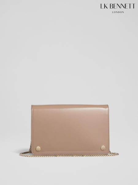 LK Bennett Natural Cici Patent Leather Clutch Bag (975203) | € 155