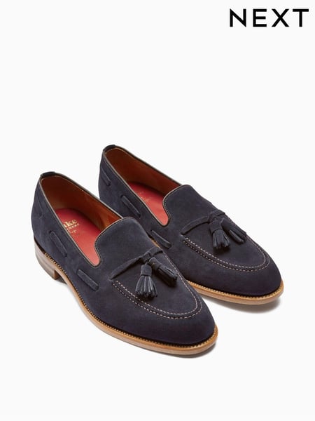 Navy Blue Loake For Next Suede Loafers (979286) | € 261