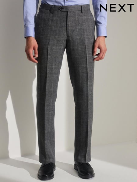 Grey Prince of Wales Tailored fit Check Suit: Trousers (981187) | € 23