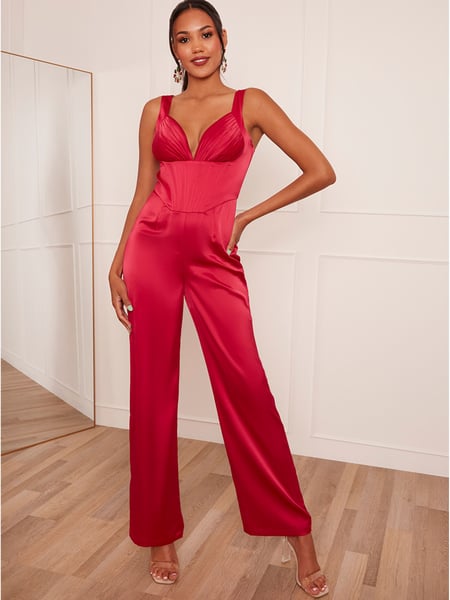 Chi Chi London Red Corset Style Jumpsuit (983394) | € 74