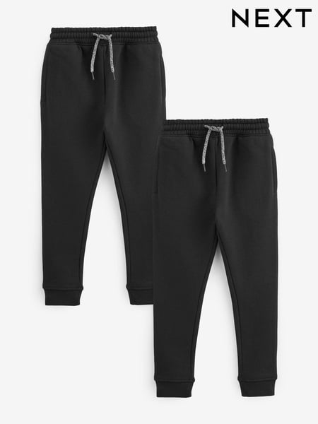 Black Skinny Fit Joggers 2 Pack (3-16yrs) (98A056) | € 20 - € 34