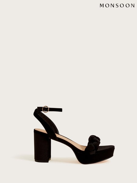 Monsoon Plait Velvet Platform Heels (990818) | € 23