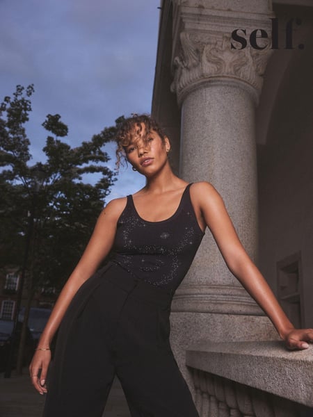 self. Black Diamante Bodysuit (999512) | € 24