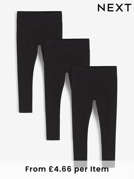Black High Waist Leggings 3 Pack (3-16yrs) (A02307) | € 20 - € 33