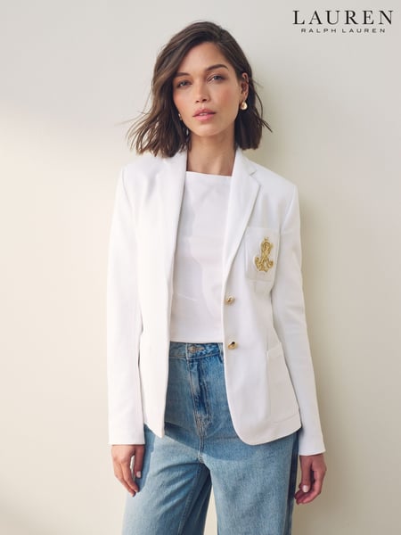 Lauren Ralph Lauren Anfisa Crest Logo Blazer Jacket (A18584) | € 404