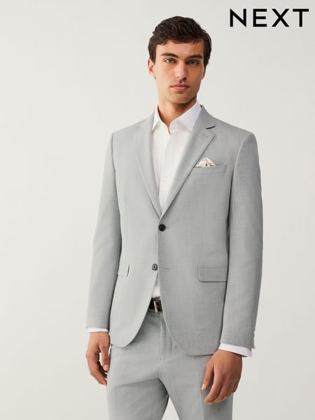 Light Grey Skinny Fit Motionflex Stretch Suit Jacket (A20201) | € 118