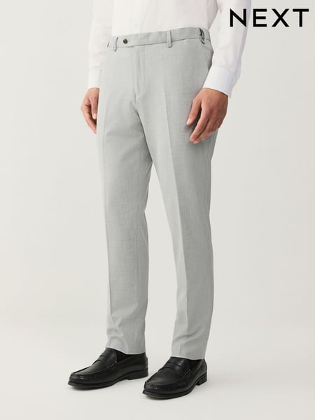 Light Grey Slim Fit Motionflex Stretch Suit Trousers (A20207) | € 60