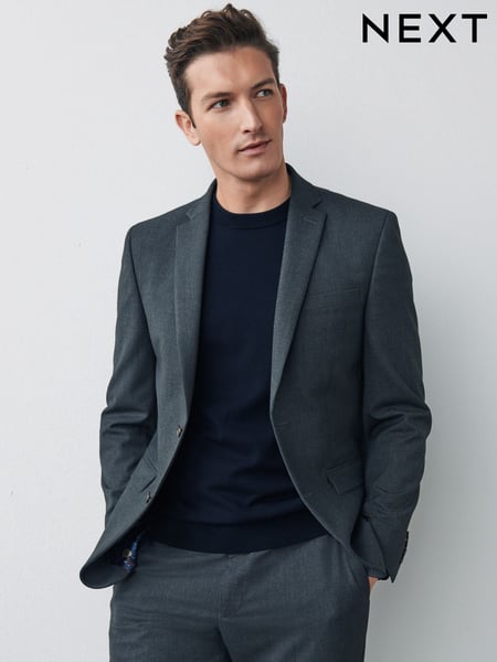 Grey Slim Fit Motionflex Stretch Suit: Jacket (A20217) | € 23