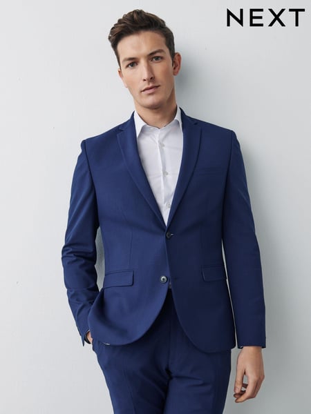 Bright Blue Skinny Fit Motionflex Stretch Suit Jacket (A20233) | € 23