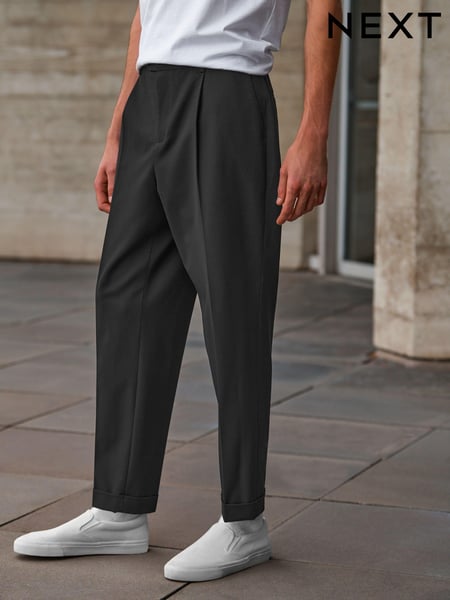 Black Relaxed Fit Motionflex Stretch Suit: Trousers (A20239) | € 12