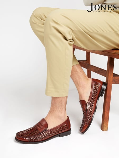 Jones Bootmaker Riverside Woven Leather Loafers (A27174) | € 139