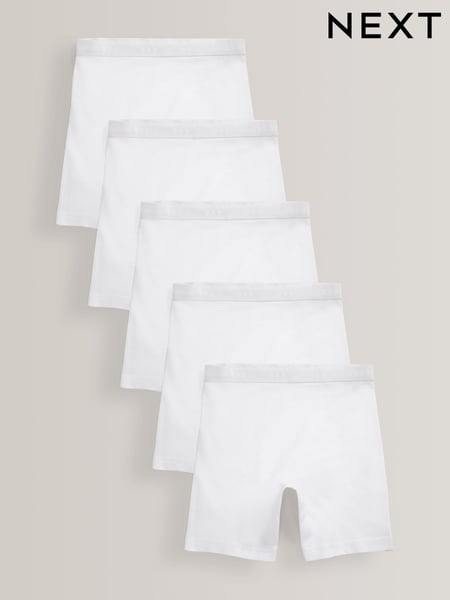White Long Leg Short Briefs 5 Pack (2-16yrs) (A41506) | € 11 - € 18
