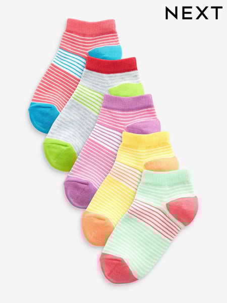 Multi 5 Pack Cotton Rich Stripe Trainer Socks (A43313) | € 8 - € 11
