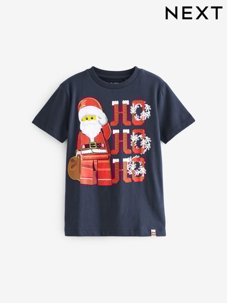 Navy Blue LEGO Christmas Short Sleeve T-Shirt (3-16yrs) (A44421) | € 3 - € 5
