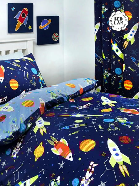 Bedlam Blue Supersonic Duvet Cover and Pillowcase Set (A62351) | € 25 - € 39