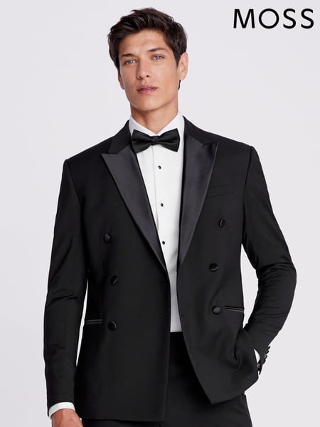 MOSS Black Slim Fit Tuxedo Suit Jacket (A64211) | € 100