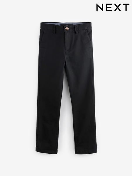 Black Regular Fit Stretch Chino Trousers (3-17yrs) (A83212) | € 16 - € 23