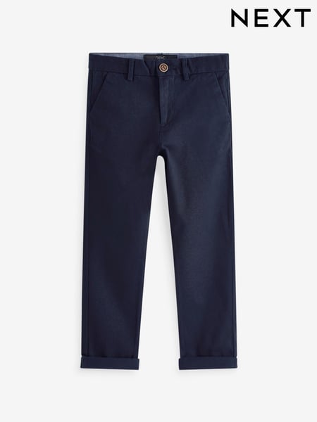 Navy Blue Regular Fit Stretch Chino Trousers (3-17yrs) (A83213) | € 16 - € 23
