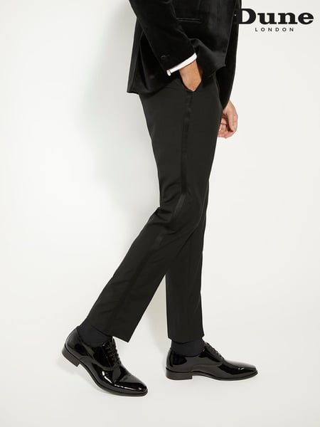 Dune London Black Wide Fit Swallow Patent Oxford Shoes (A91593) | € 217