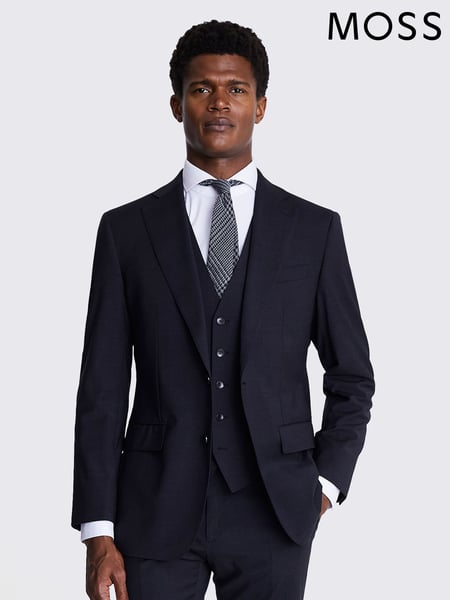 MOSS Charcoal Grey Tailored Fit Performance Suit Jacket (A91976) | € 295