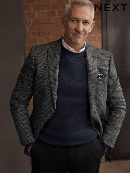 Charcoal Grey Check Signature Moons British Wool Rich Blazer (A92080) | € 56