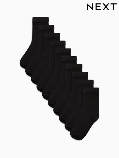 Black 10 Pack Cotton Rich Socks (A96689) | € 16 - € 18