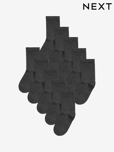 Grey 10 Pack Cotton Rich Socks (A96693) | € 16 - € 18