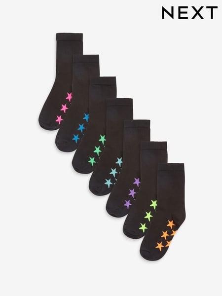 Black Star Cotton Rich Socks 7 Pack (A96864) | € 13 - € 16