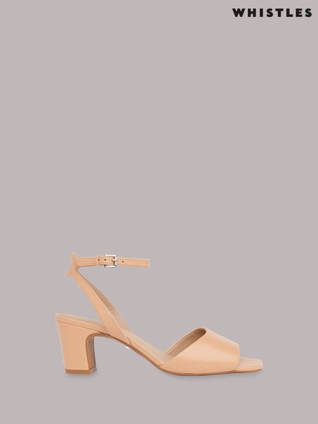 Whistles Nude Block Heel Emerson Sandals (A98317) | € 173