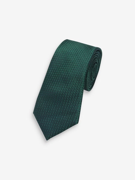 Forest Green Textured Silk Tie (A98761) | € 14