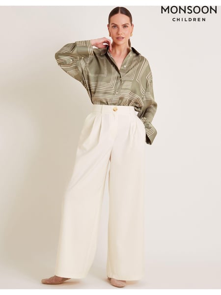 Monsoon Natural Willow Wide Leg Trousers (AA0015) | € 54