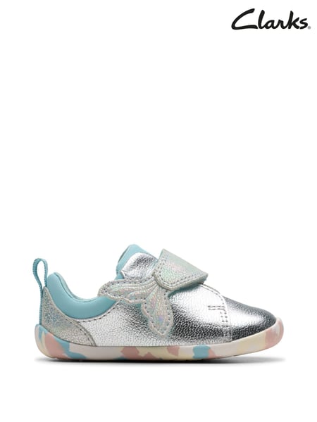 Clarks Silver Standard Fit (F) Pre- Walker Charm Toddler Shoes (AA0381) | € 47