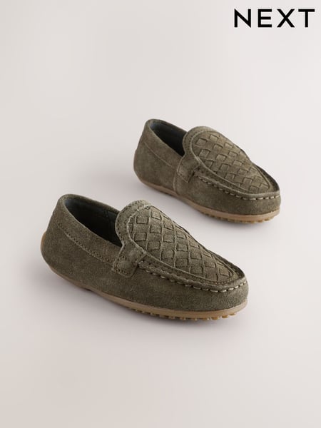 Green Standard Fit (F) Suede Slip-Ons Loafers Shoes (AA0643) | € 37 - € 43