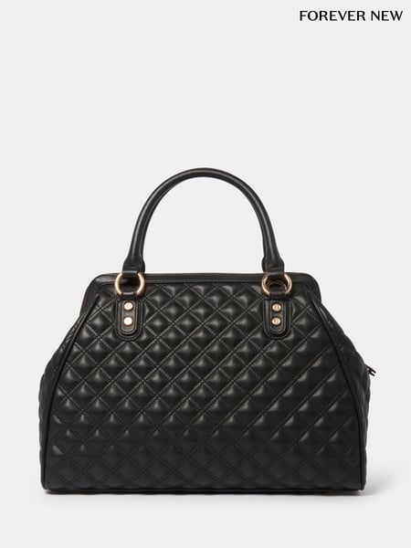 Forever New Black Signature Grace Quilted Tote Bag (AA0974) | € 187