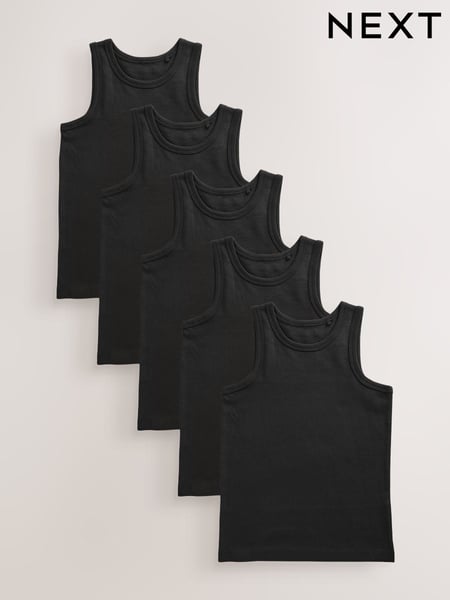 Black Vests 5 Pack (1.5-16yrs) (AA1079) | € 16 - € 23