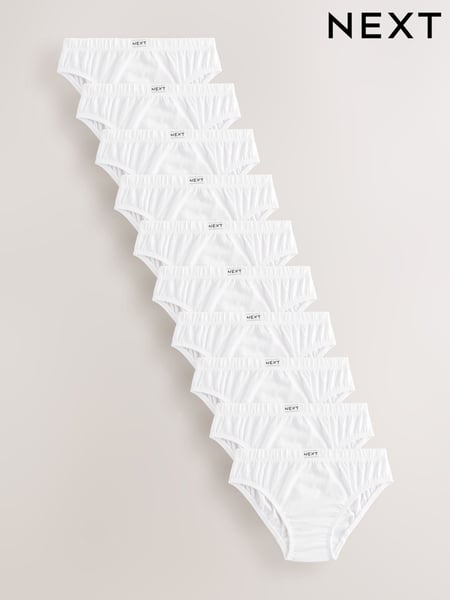 White 100% Cotton Briefs 10 Pack (1.5-16yrs) (AA1124) | € 20 - € 27