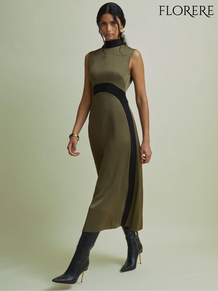 Florere Colourblock Hybrid Knit Midi Dress (AA2027) | € 309