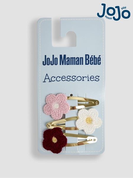 JoJo Maman Bébé Pink 3-Pack Crochet Clips (AA2987) | € 11