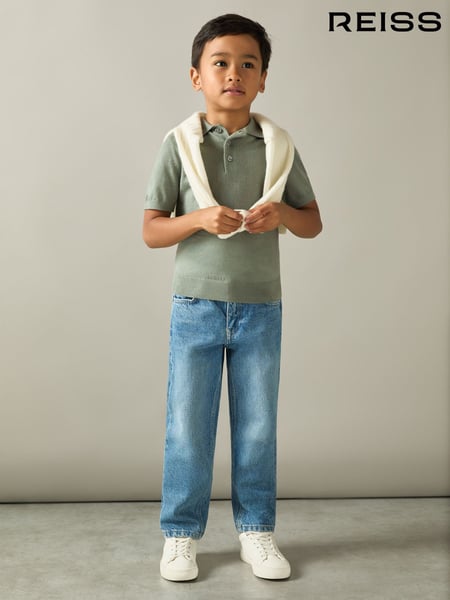 Reiss Herb Green Manor 9-13 yrs Merino Polo Shirt (AA3643) | € 53