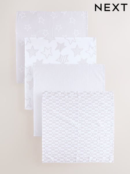 Grey Star Baby Muslins 100% Cotton Cloths 4 Pack (AA4005) | € 14 - € 17