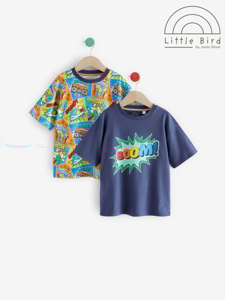 Little Bird by Jools Oliver Multi Short Sleeve Colourful T-Shirts 2 Pack (AA5016) | € 31 - € 44