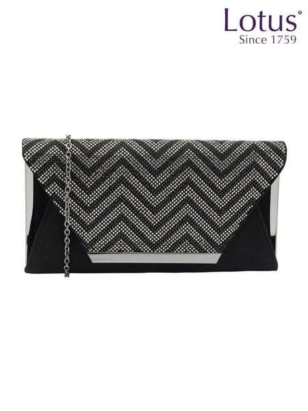 Lotus Black Clutch Bag with Chain (AA6068) | € 86